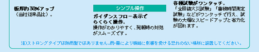 自火報受信機　機器の特徴